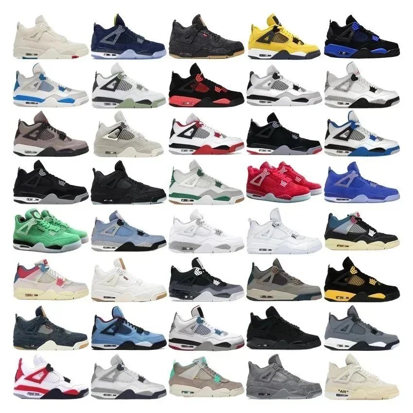 Jordan 4 Retro Basketsneakers med Synligt Hälfönster