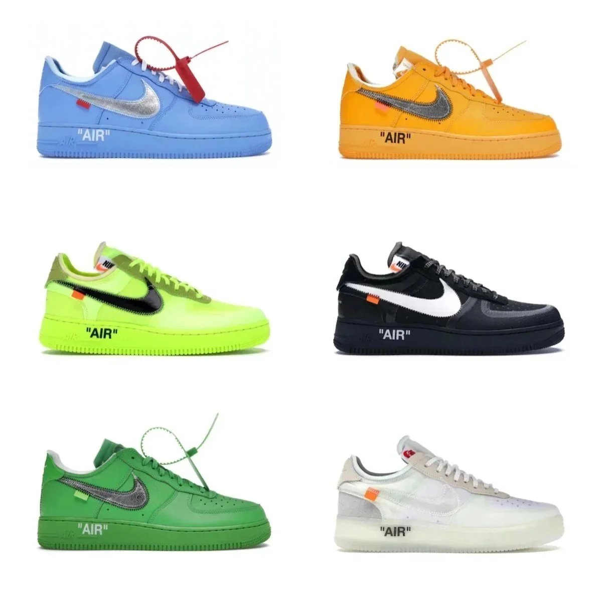 Air Force 1 Low Låga Sneakers med Sicksacksöm och Hängetikett