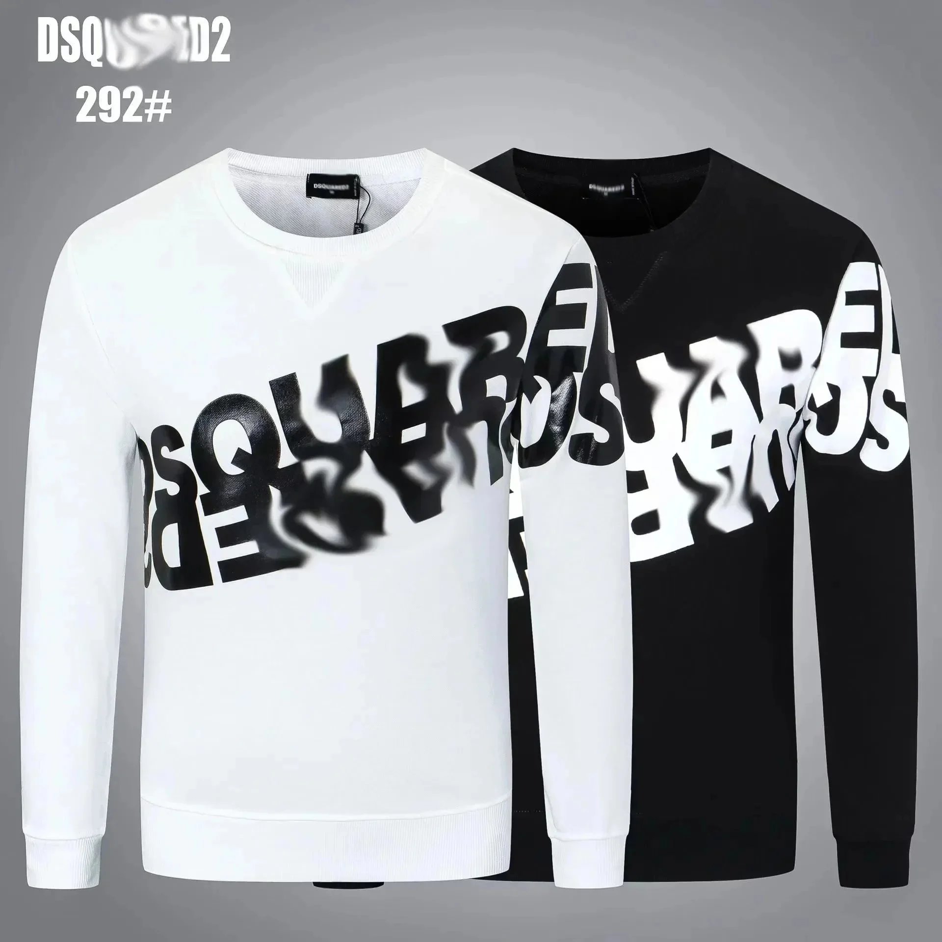 Maglie DSQUARED2 girocollo con foglie d'acero e scritte