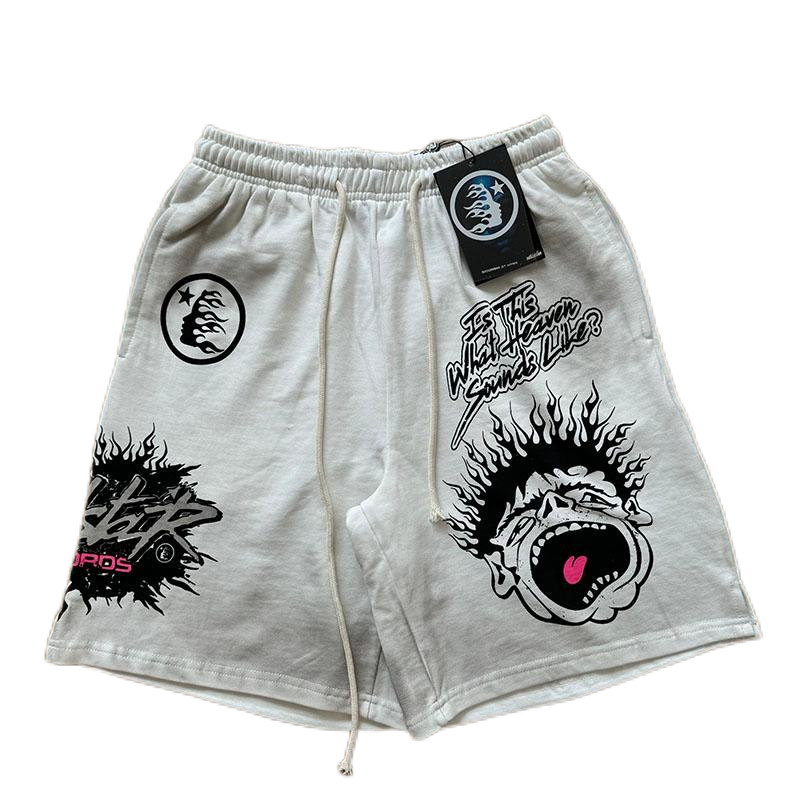 Hellstar Shorts met Trekkoord en Grafische Print