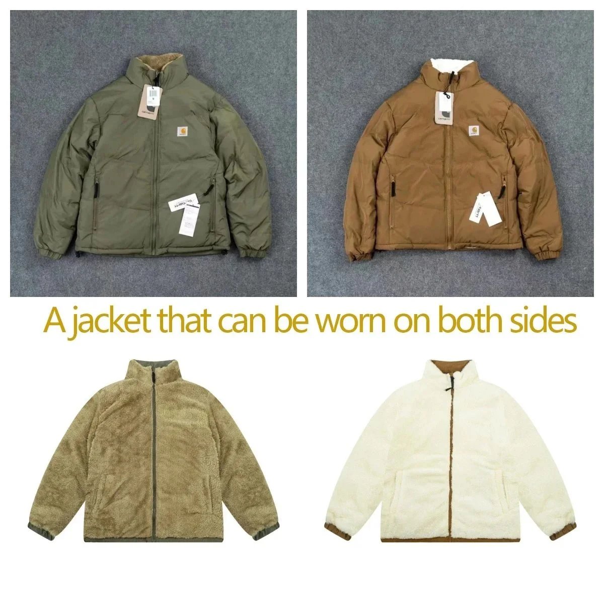 Carhartt Reversible Stand-Collar Puffer Jacket
