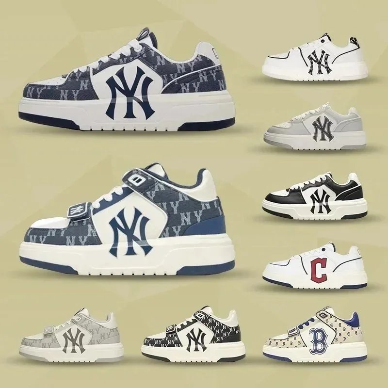 Sneakers Basse Platform Chunky con Lettere da Baseball