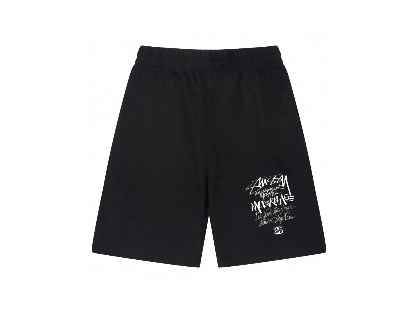 Stüssy casual shorts met elastische tailleband en grafische print