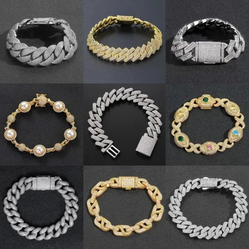 Pavé Stone Link Bracelet in Gold-Tone or Silver-Tone Finish