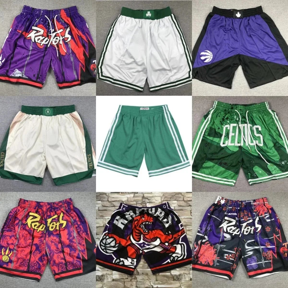 Pantaloncini da basket con stampe grafiche e coulisse in vita