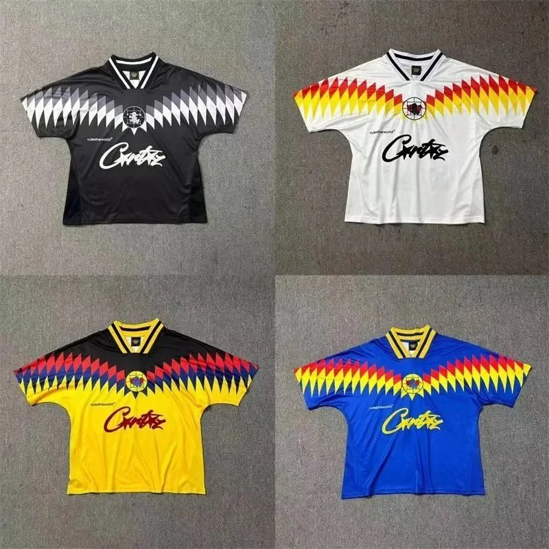 Corteiz Graphic Football Jersey with Retro Collar Details