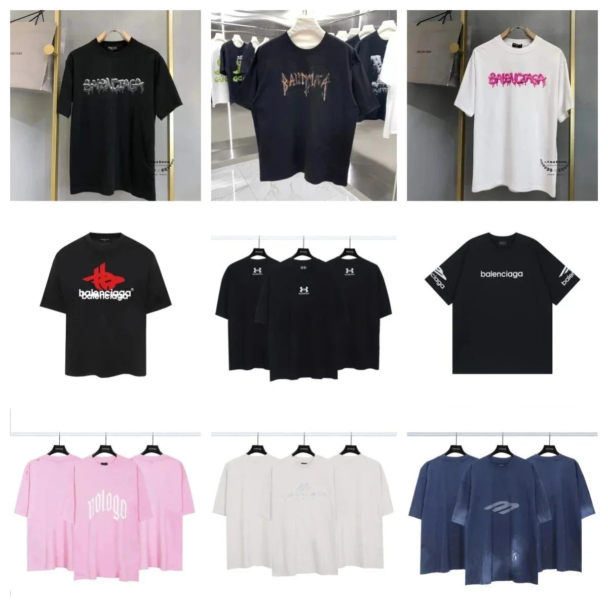Balenciaga Graphic Print Crewneck Short-Sleeve T-Shirt