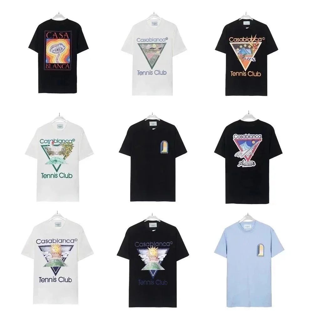 Casablanca Graphic Print Short-Sleeve Crewneck T-Shirt