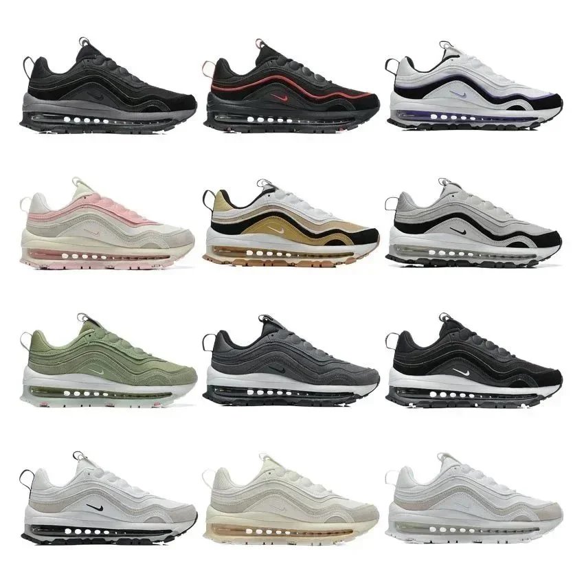 Nike Air Max 97 Low-Top-Sneaker mit wellenförmigen Overlays
