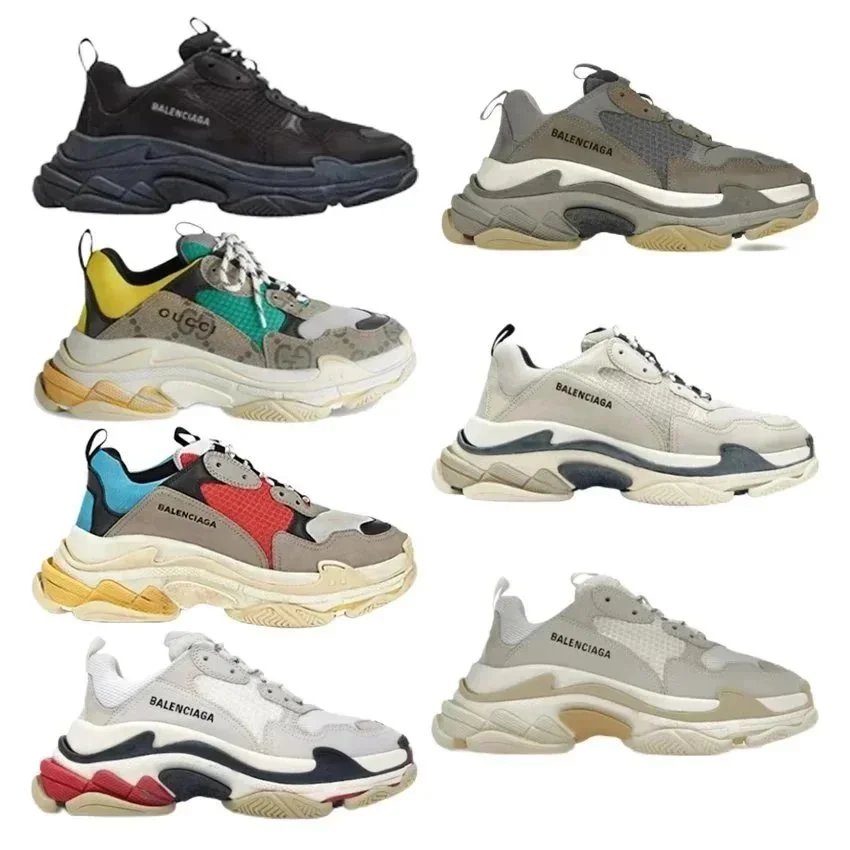 Balenciaga Triple S Chunky Sole Low-Top Sneakers