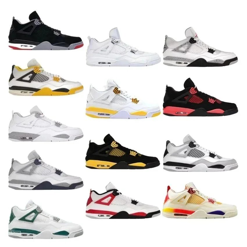 Air Jordan 4 Retro Mid-Top Lace-Up Sneakers