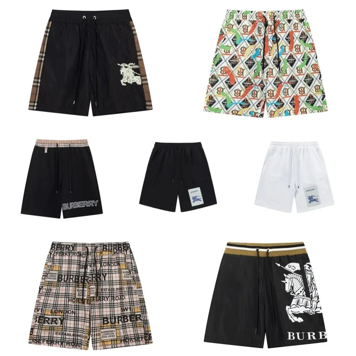 Bermuda casual Burberry com cós de cordão ajustável