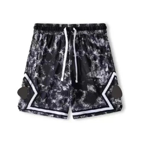 Basketbalshort met print en trekkoord