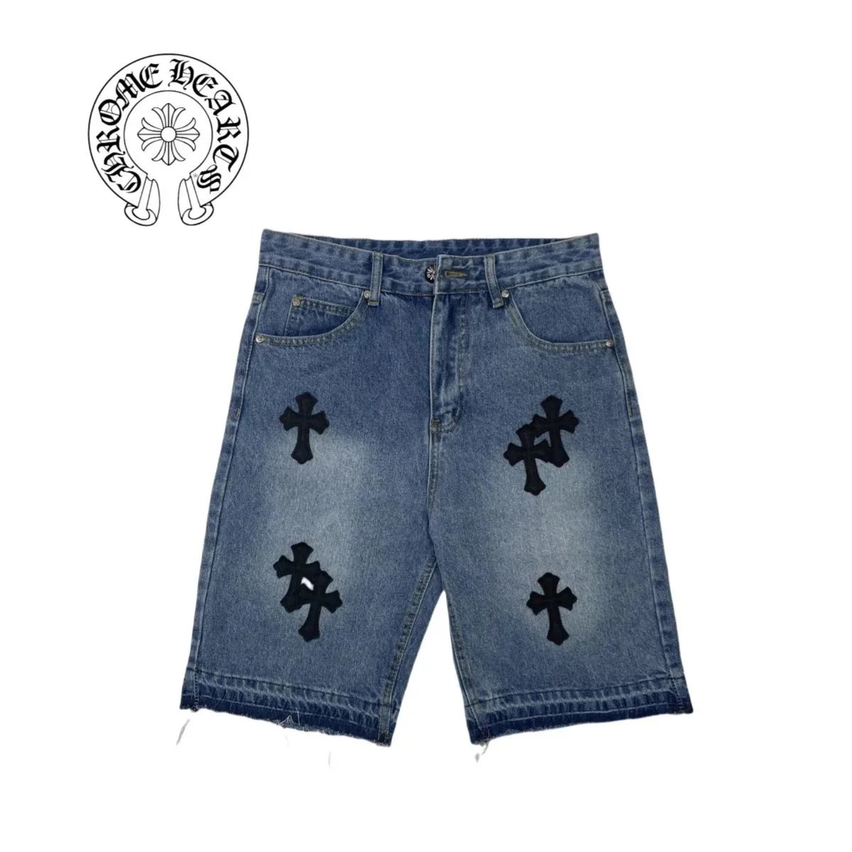 Casual shorts in denim met applicaties en sportieve modellen met elastische taille