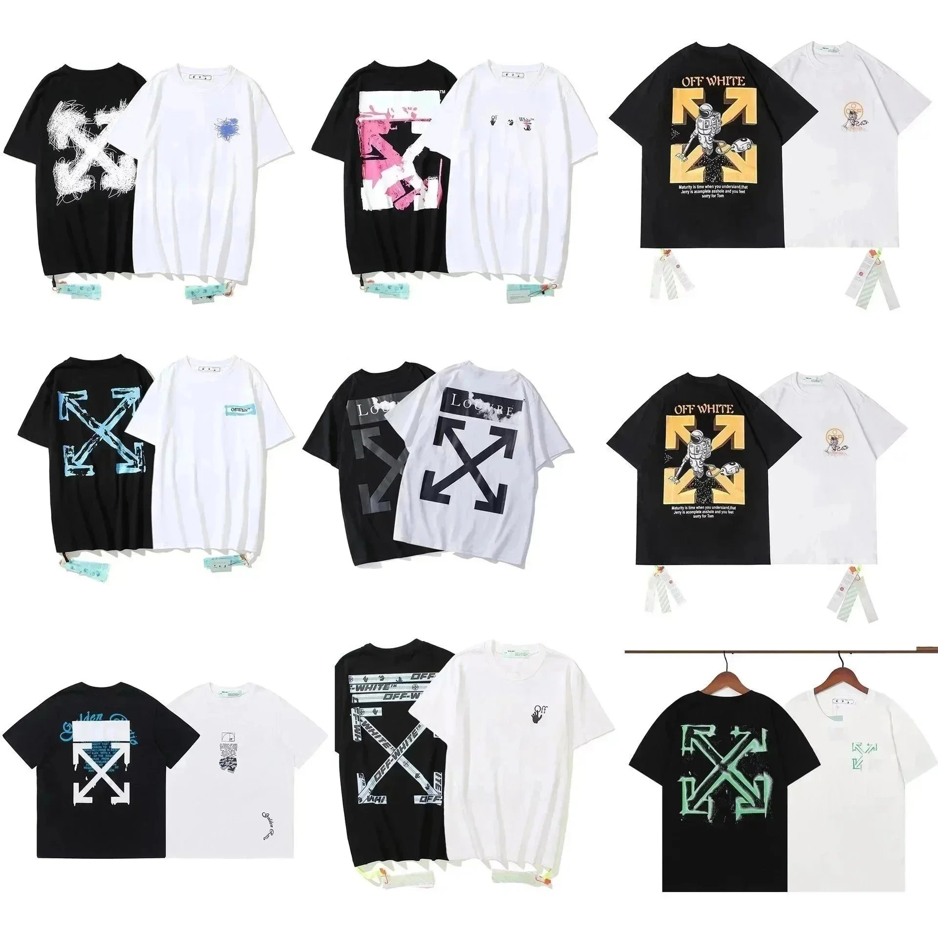 Koszulka Off-White z Krótkim Rękawem i Nadrukiem Graficznym
