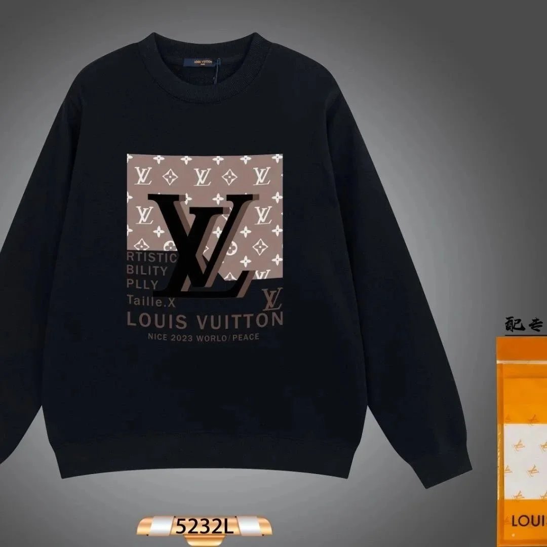 Bluza z okrągłym dekoltem i grafiką Louis Vuitton