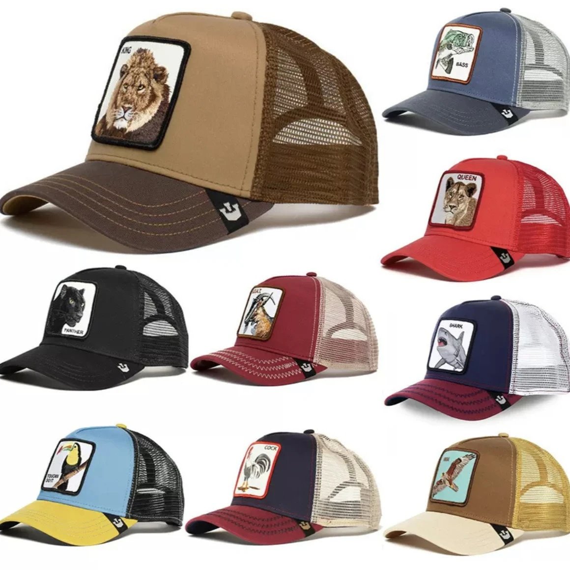 Trucker-Cap mit Netzteil und Tier-Patch