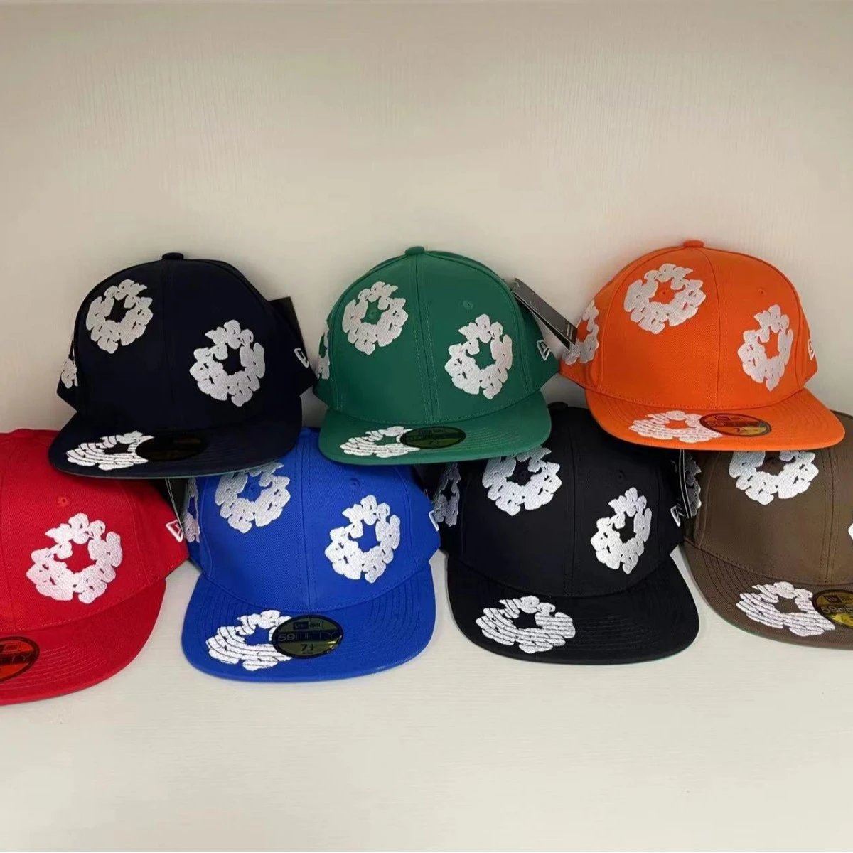 Denim Tears Floral Motif Flat Brim Baseball Cap