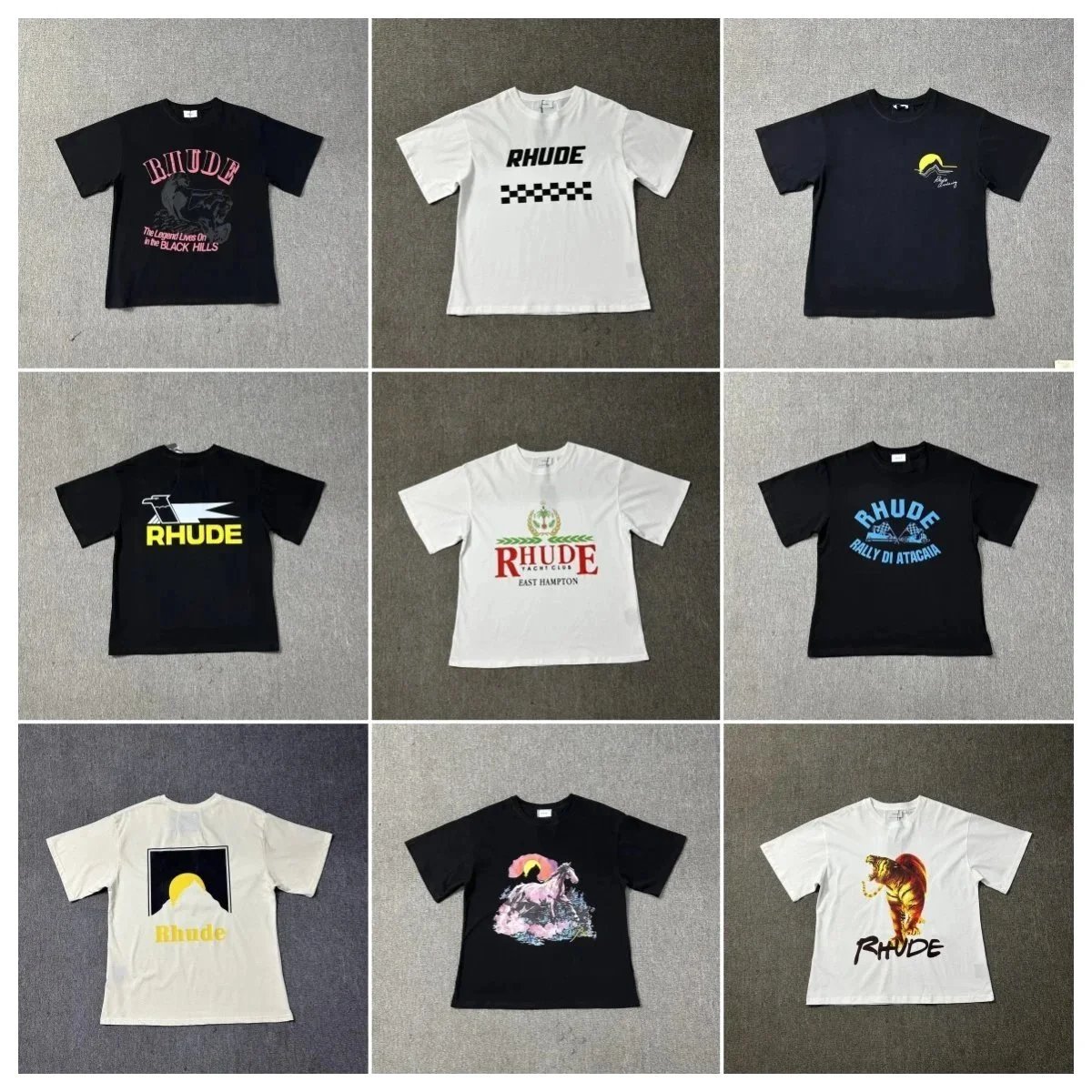 Koszulka z krótkim rękawem i grafiką z dekoltem crewneck Rhude