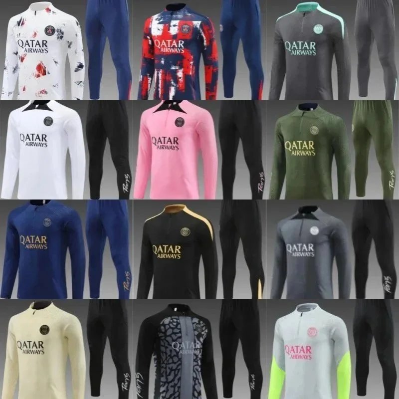 Paris Voetbal Trainingspak Set met Kwartrits Top en Broek
