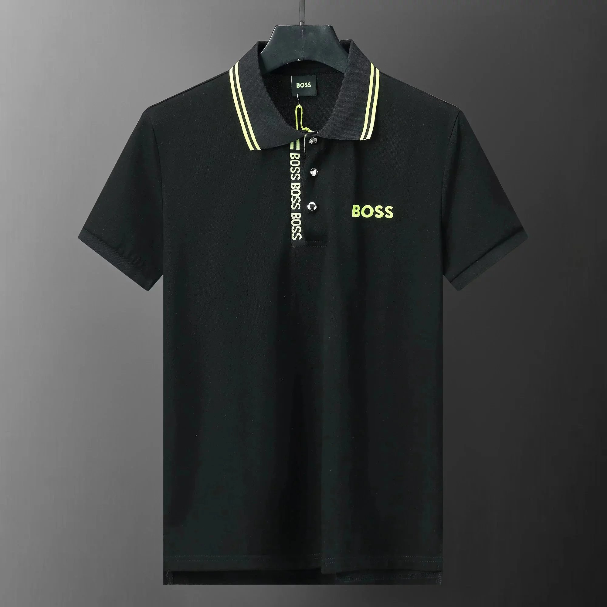 Polos BOSS de manga corta con rayas y bordes a contraste