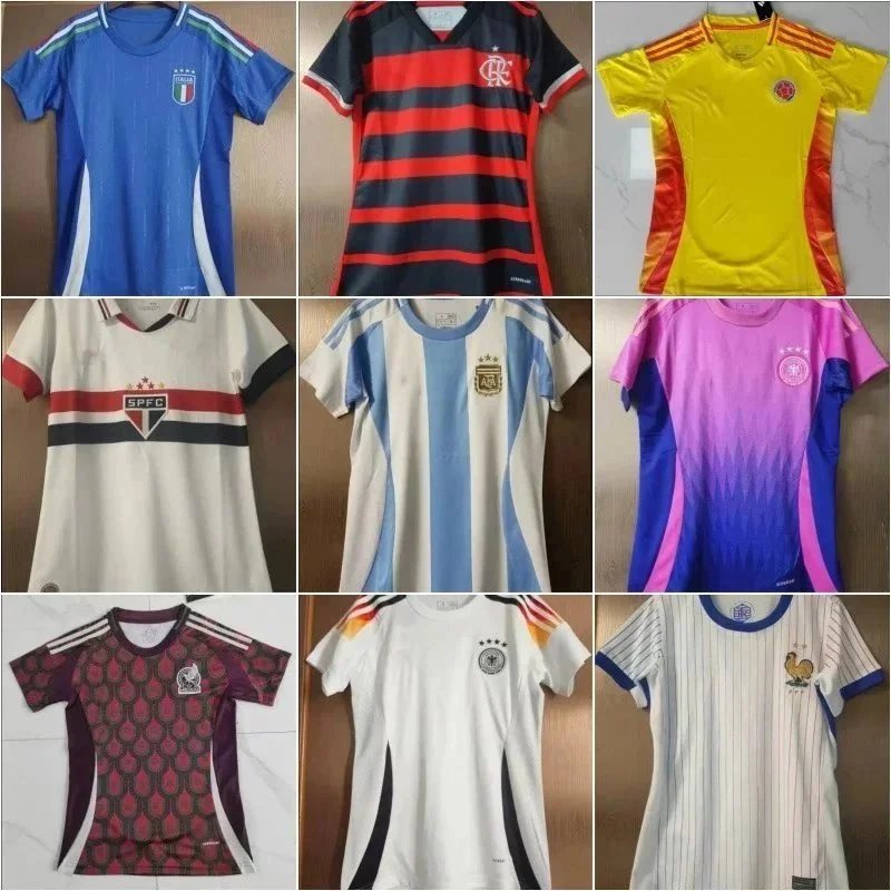 Camiseta de fútbol de manga corta entallada para mujer