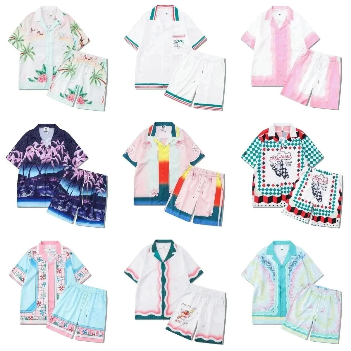 Graphic Short-Sleeve Shirt and Shorts Two-Piece Set