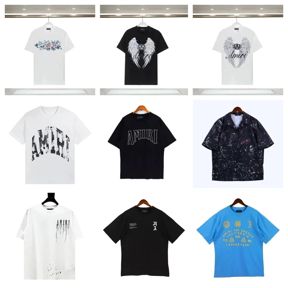 Amiri T-shirtselectie met korte mouwen en print