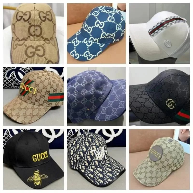 Gorra de béisbol estampada con visera curva