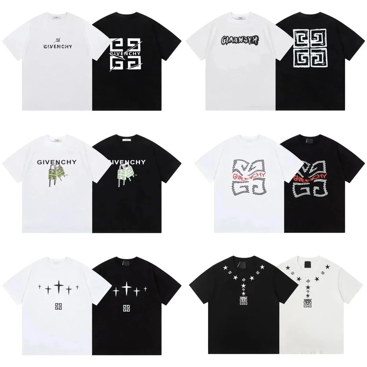 T-shirt a maniche corte Givenchy con grafiche logo e 4G