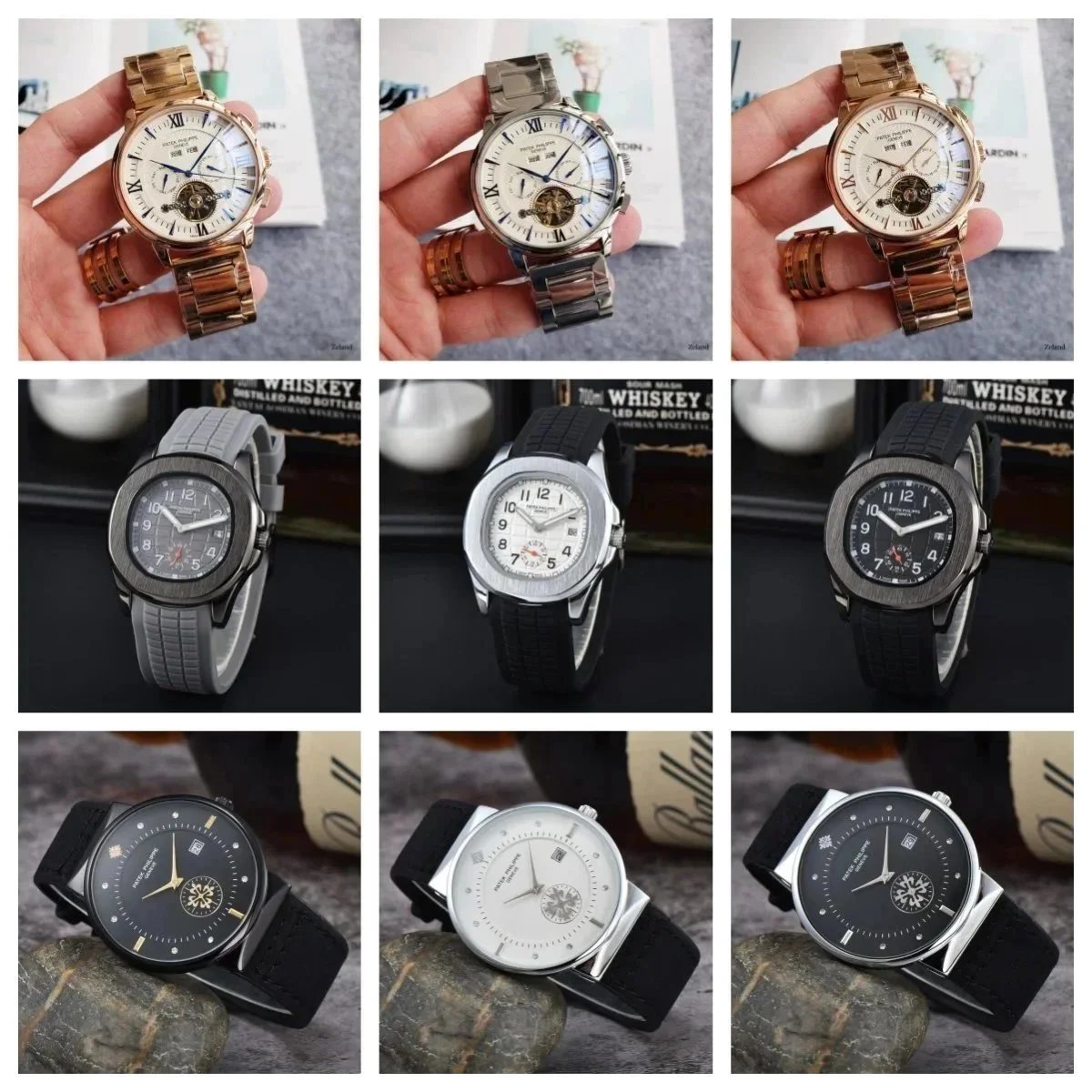 Analogue Wristwatches with Assorted Dial and Strap Designs