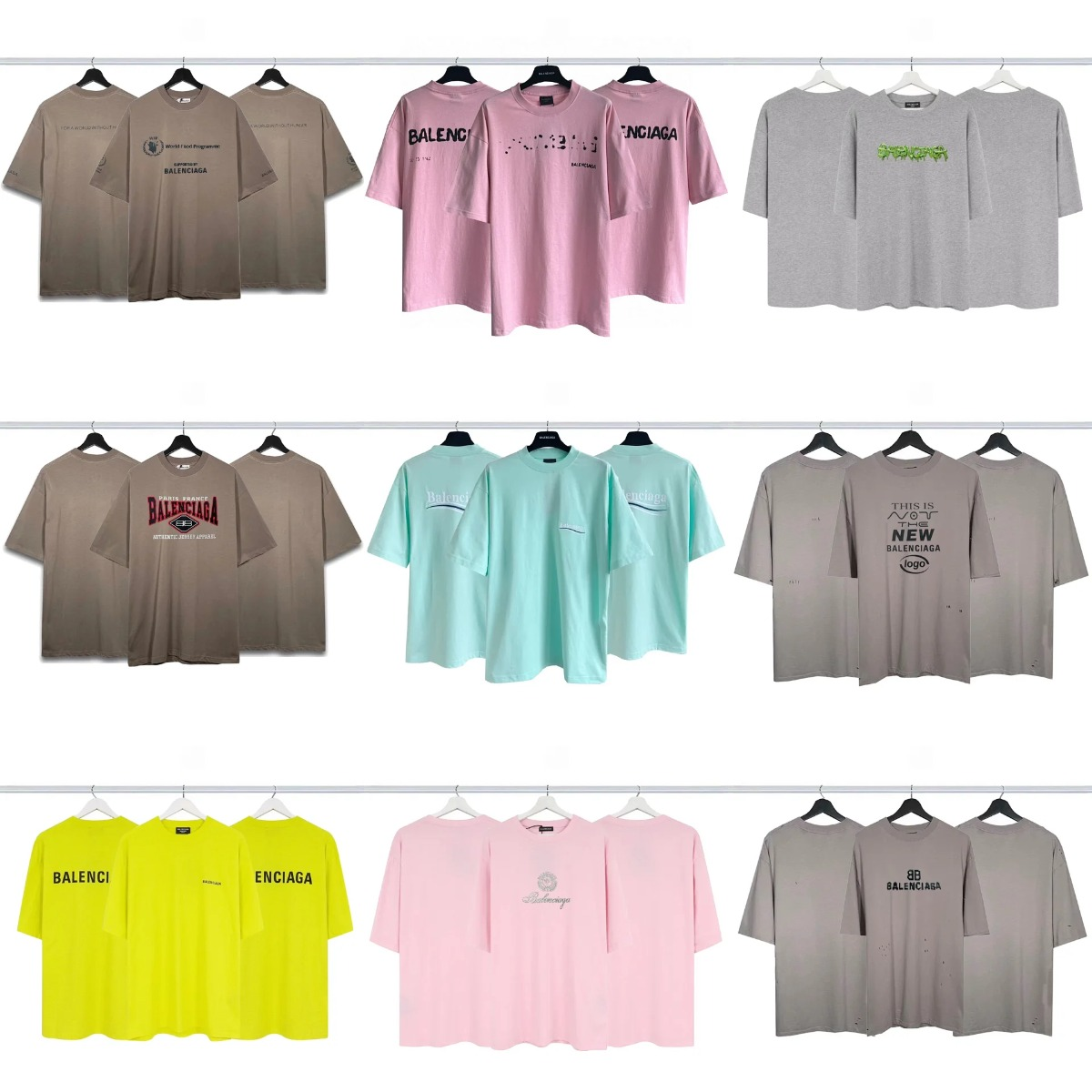 T-shirt Balenciaga over girocollo con grafica