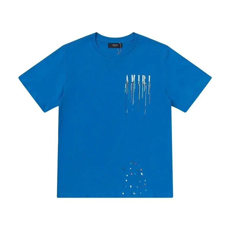 Camiseta Amiri de manga corta con cuello redondo y estampado