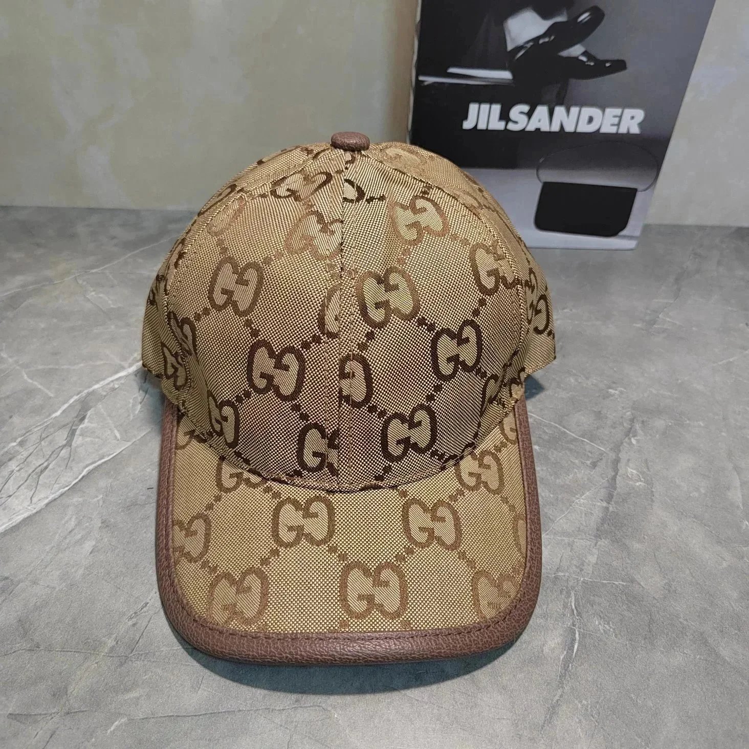 Gucci Baseballkappe mit GG-Monogramm und geschwungenem Schirm