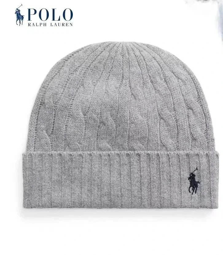 Polo Ralph Lauren Ribbed Knit Cuffed Beanie with Embroidered Logo