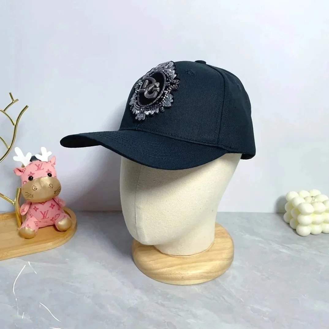 Embroidered Crest Baseball Cap with Decorative Front Patch