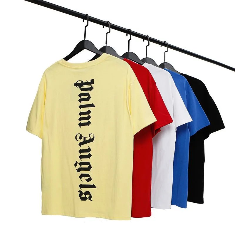 Palm Angels Vertical Logo Print Crewneck Short-Sleeve T-Shirt