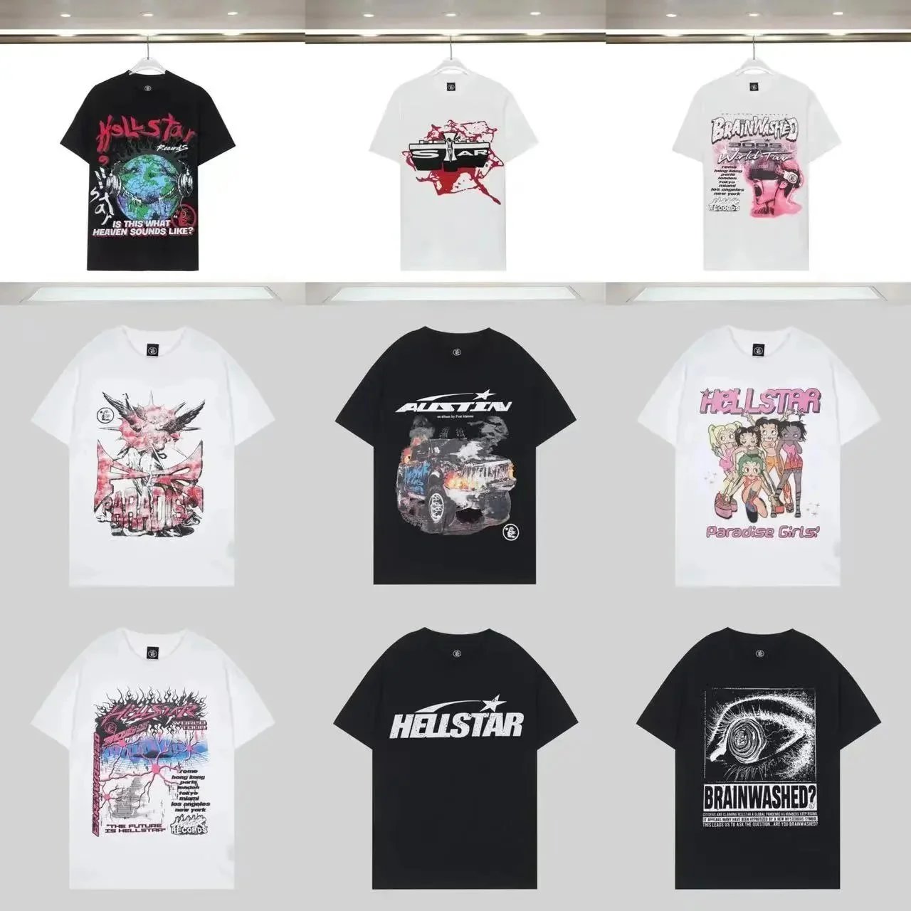 T-shirt Hellstar a maniche corte girocollo con stampa grafica