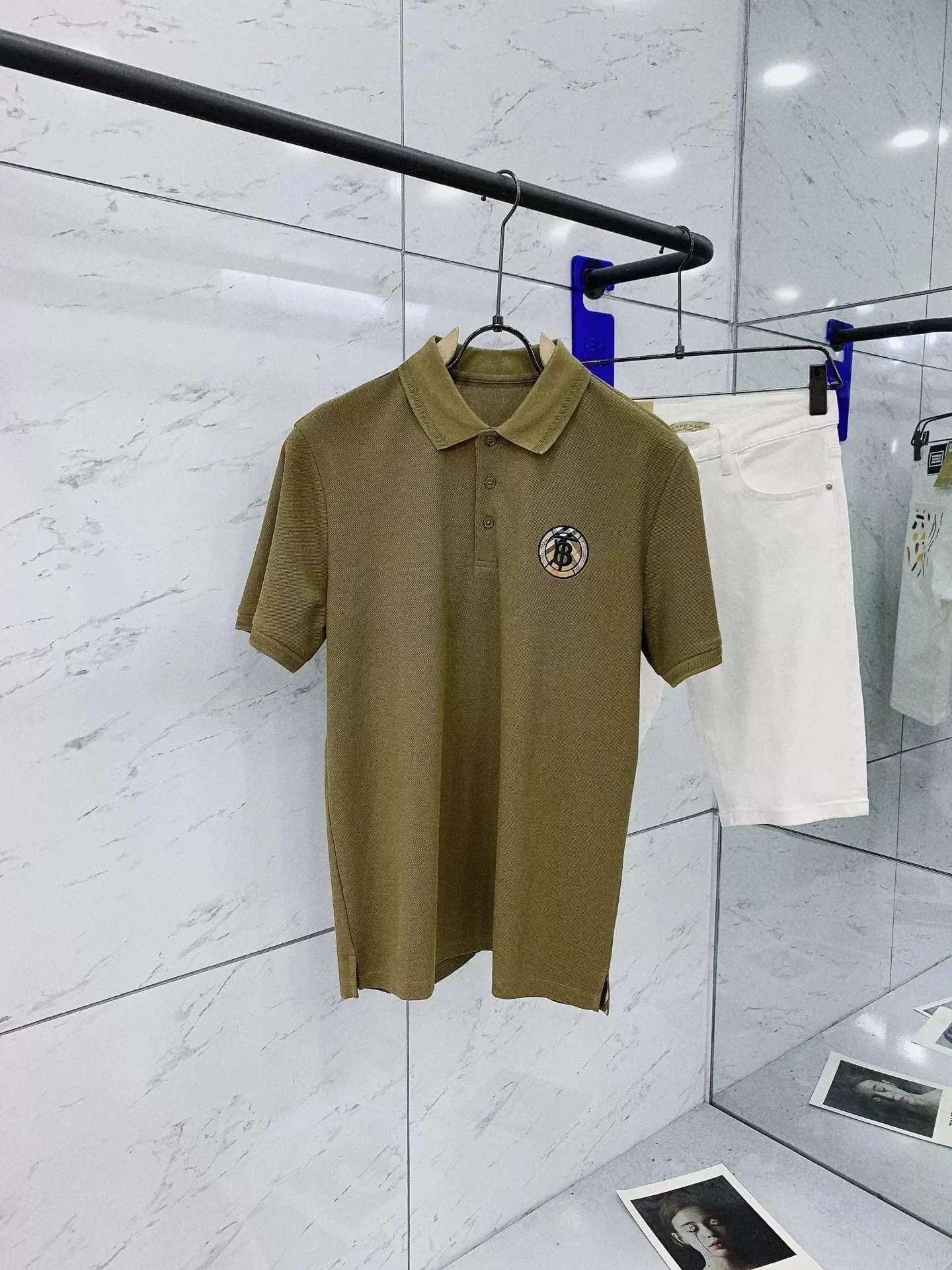 Polo Burberry a Maniche Corte con Colletto