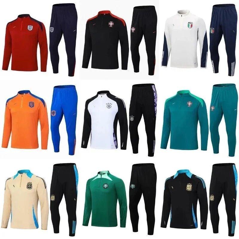 Tuta da Allenamento Calcio con Maglia Mezza Zip e Pantaloni