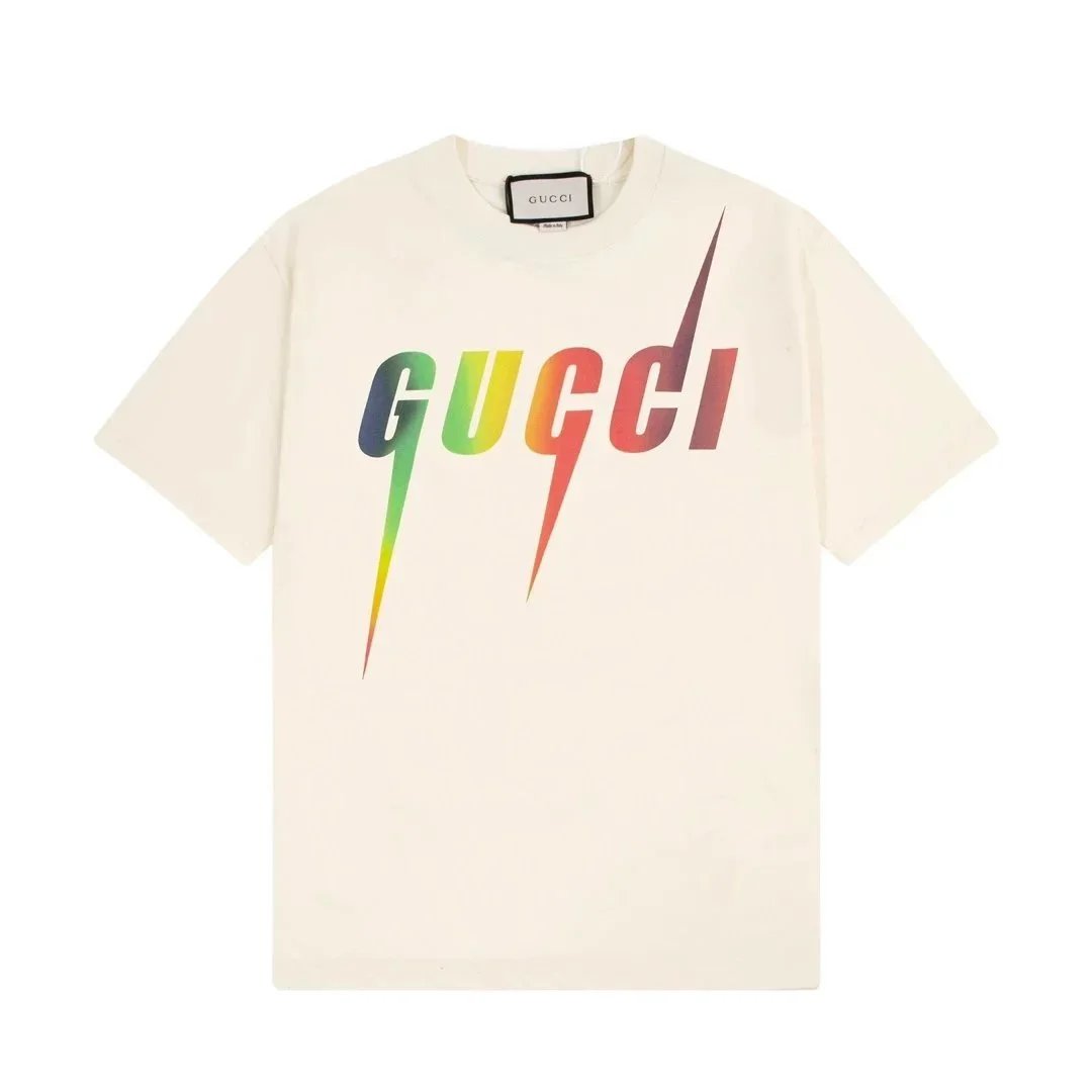 Camiseta de Cuello Redondo y Manga Corta con Estampado Gráfico