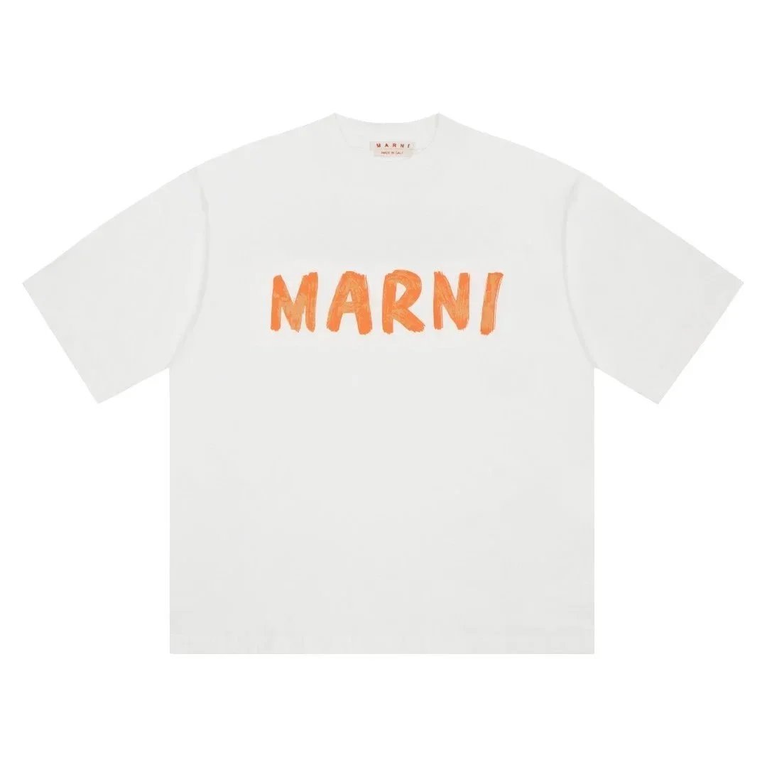 Marni Brushstroke Logo Crewneck T-Shirt