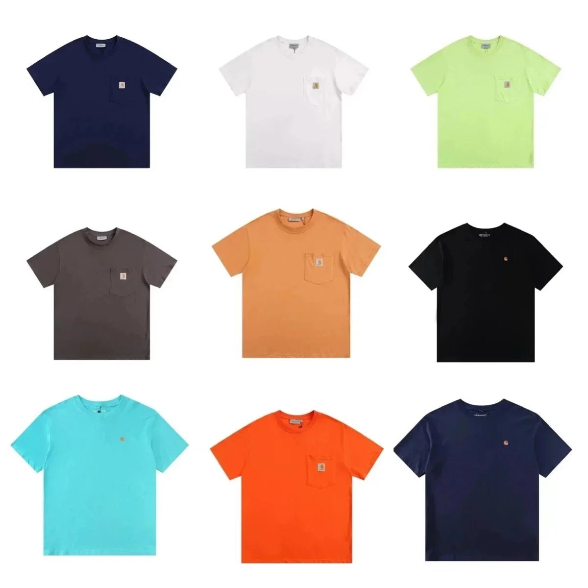 Carhartt Crewneck Short-Sleeve T-Shirt with Chest Pocket or Logo