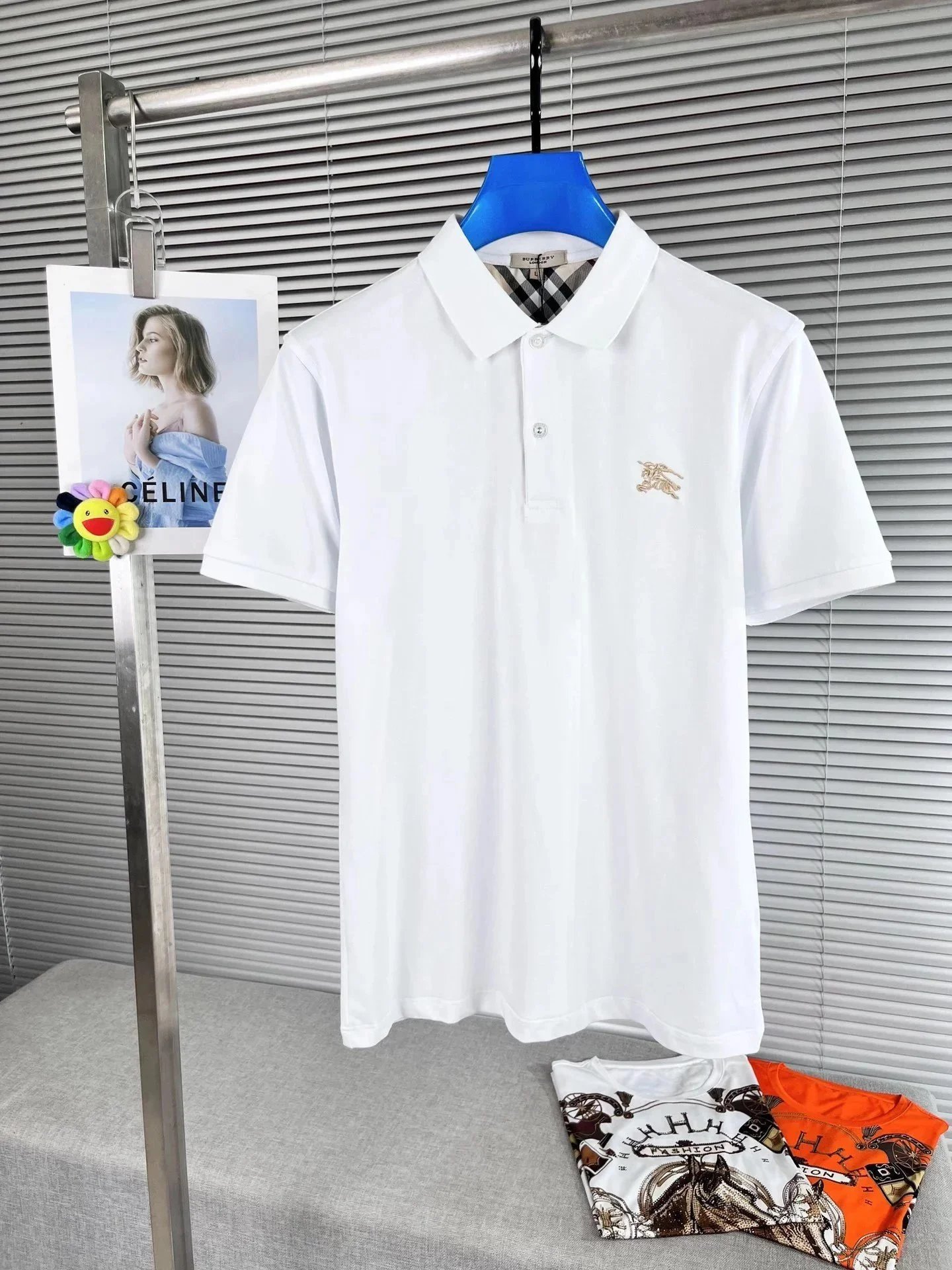 Polo a maniche corte e t-shirt con grafica Burberry
