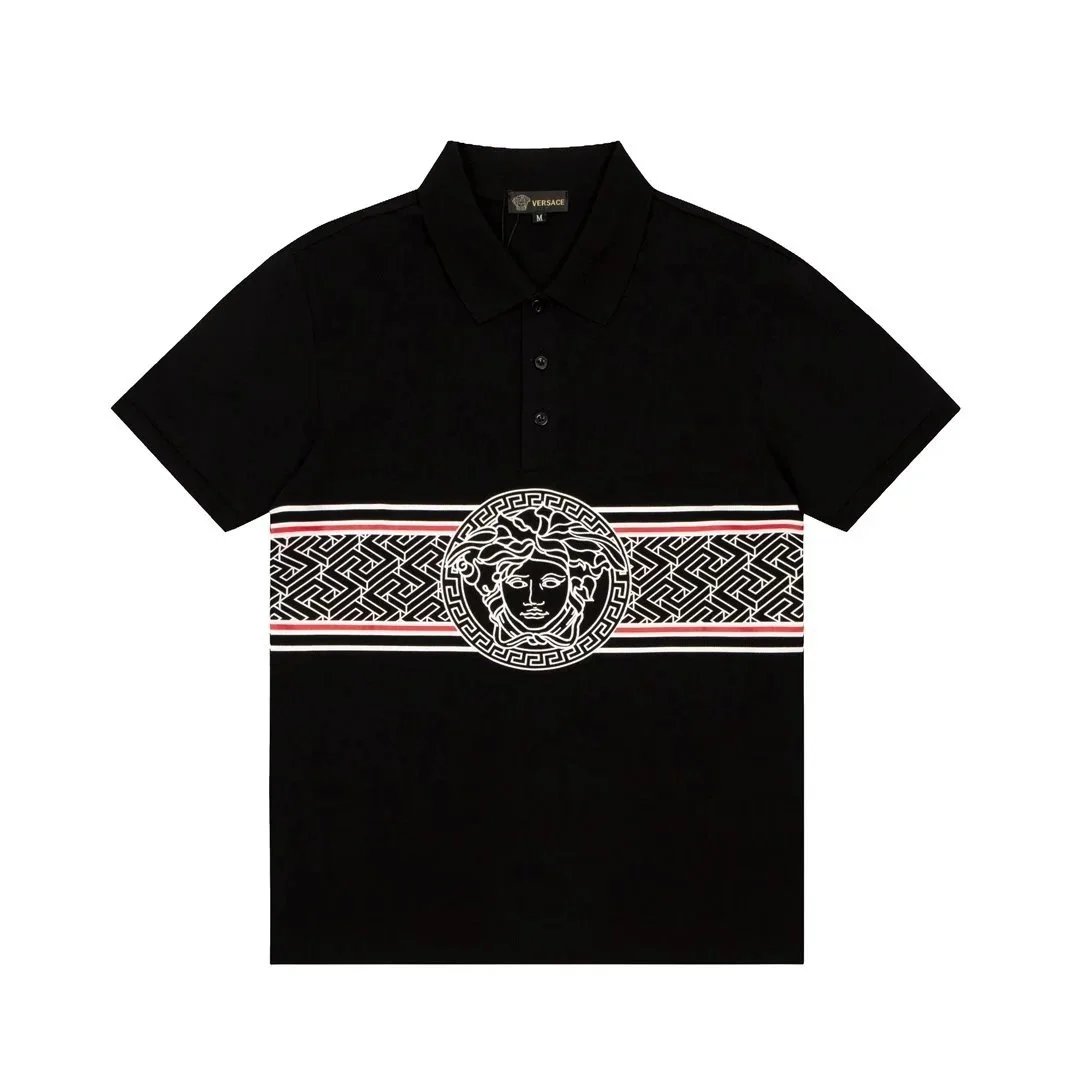 Polo tričko s krátkým rukávem Versace s motivem