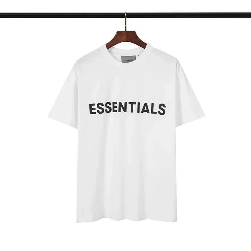 Tričko ESSENTIALS s Krátkým Rukávem, Kulatým Výstřihem a Nápisem