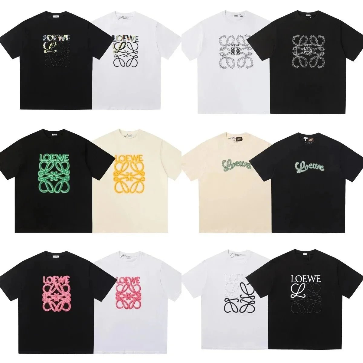 LOEWE T-Shirts mit Rundhals, Anagrammen und Illustrationen