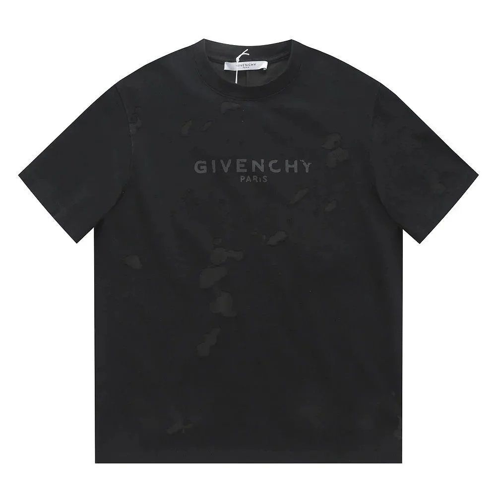 T-shirt Givenchy girocollo con emblemi 4G e stampe di squalo