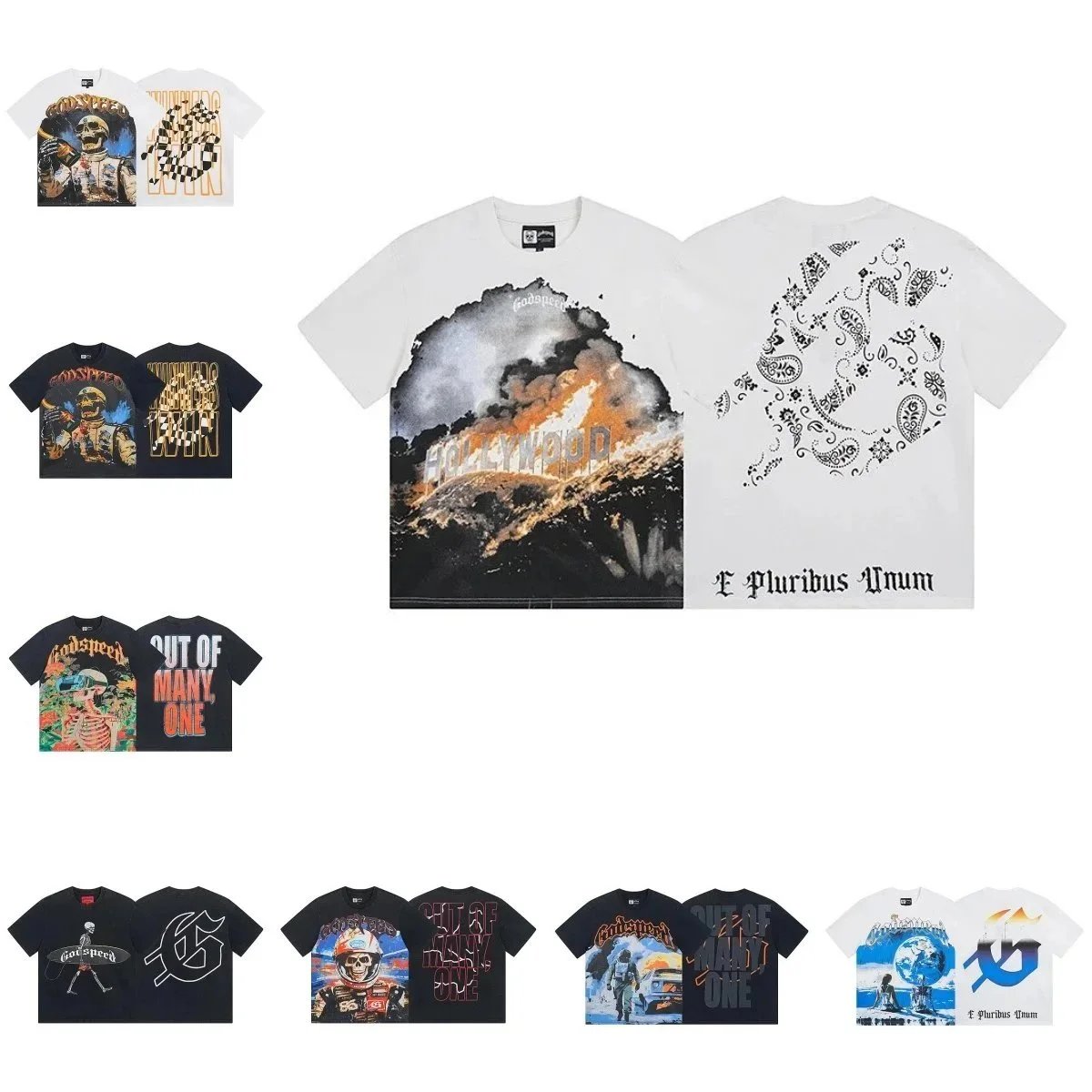 Godspeed T-Shirt mit Rundhalsausschnitt und Grafikprint