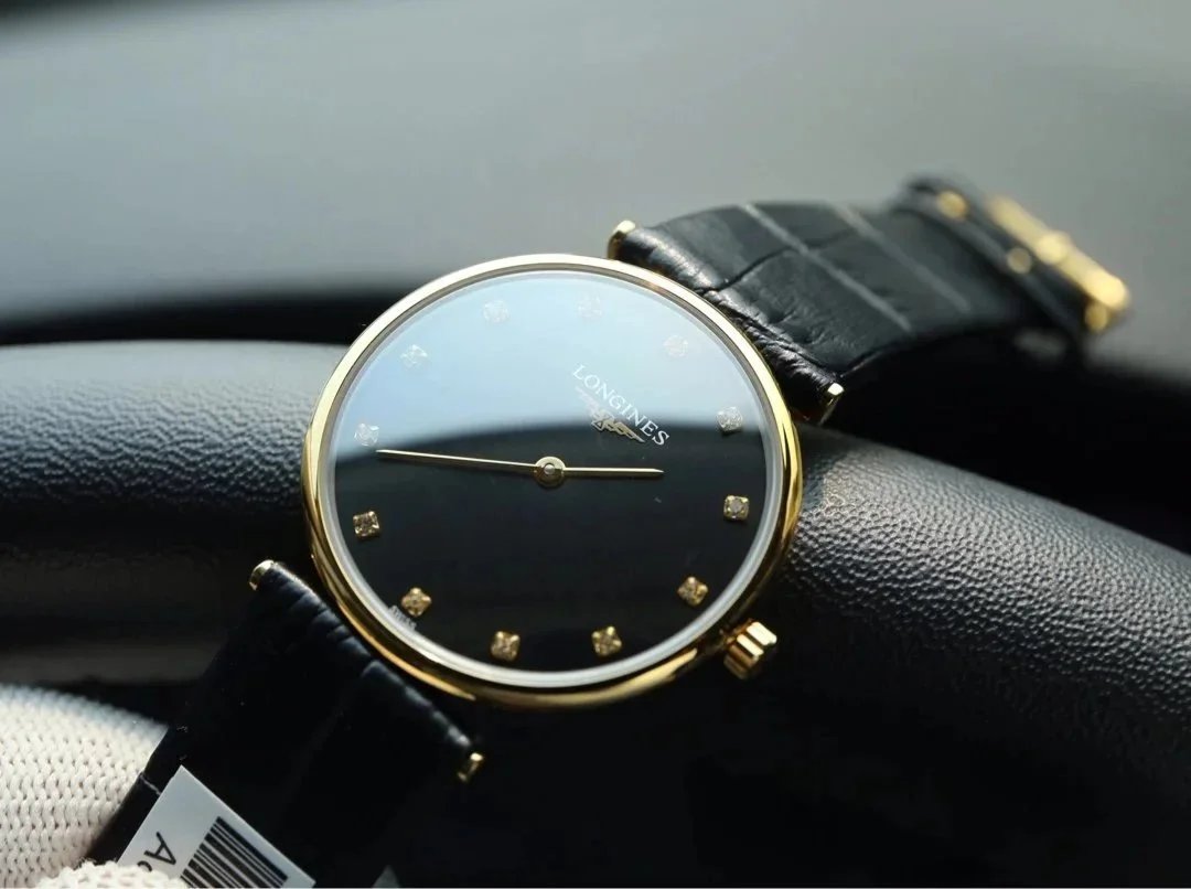 Round Slim Dress Watch with Two-Hand Dial and Link or Embossed Strap